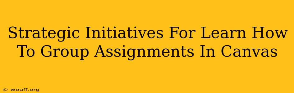 Strategic Initiatives For Learn How To Group Assignments In Canvas