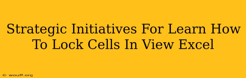 Strategic Initiatives For Learn How To Lock Cells In View Excel