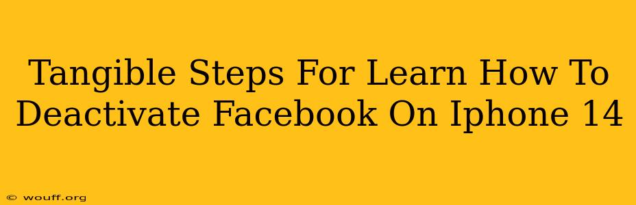 Tangible Steps For Learn How To Deactivate Facebook On Iphone 14