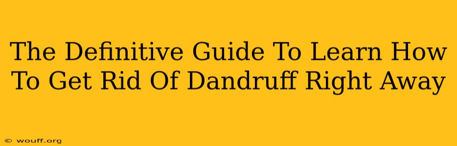 The Definitive Guide To Learn How To Get Rid Of Dandruff Right Away