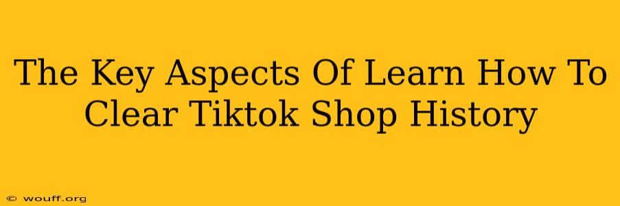 The Key Aspects Of Learn How To Clear Tiktok Shop History