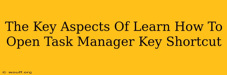 The Key Aspects Of Learn How To Open Task Manager Key Shortcut