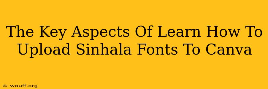 The Key Aspects Of Learn How To Upload Sinhala Fonts To Canva