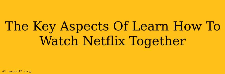 The Key Aspects Of Learn How To Watch Netflix Together