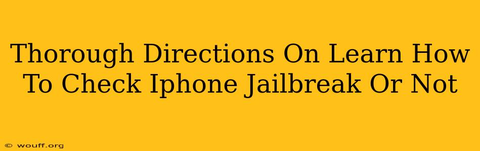 Thorough Directions On Learn How To Check Iphone Jailbreak Or Not