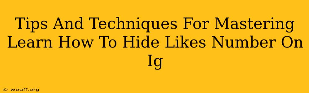 Tips And Techniques For Mastering Learn How To Hide Likes Number On Ig