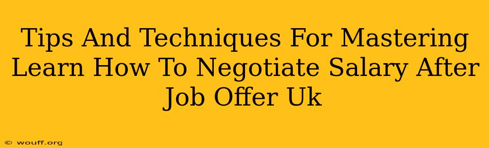 Tips And Techniques For Mastering Learn How To Negotiate Salary After Job Offer Uk