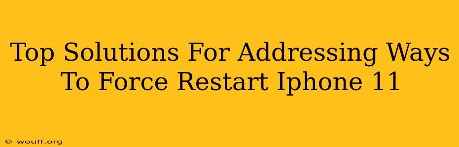 Top Solutions For Addressing Ways To Force Restart Iphone 11