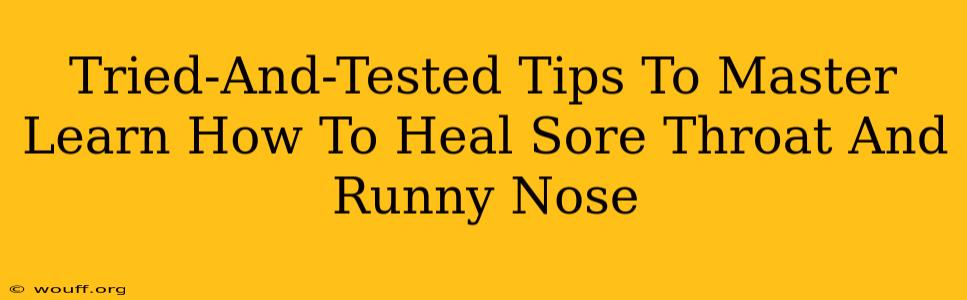 Tried-And-Tested Tips To Master Learn How To Heal Sore Throat And Runny Nose