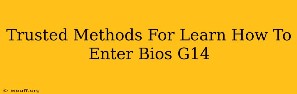 Trusted Methods For Learn How To Enter Bios G14