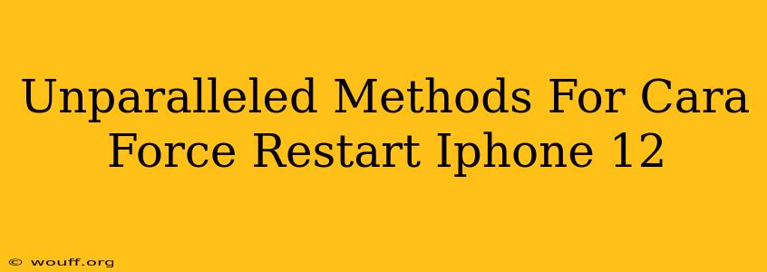 Unparalleled Methods For Cara Force Restart Iphone 12