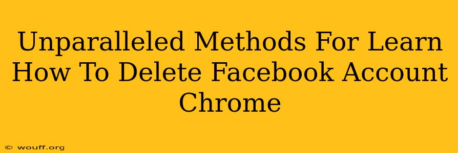 Unparalleled Methods For Learn How To Delete Facebook Account Chrome